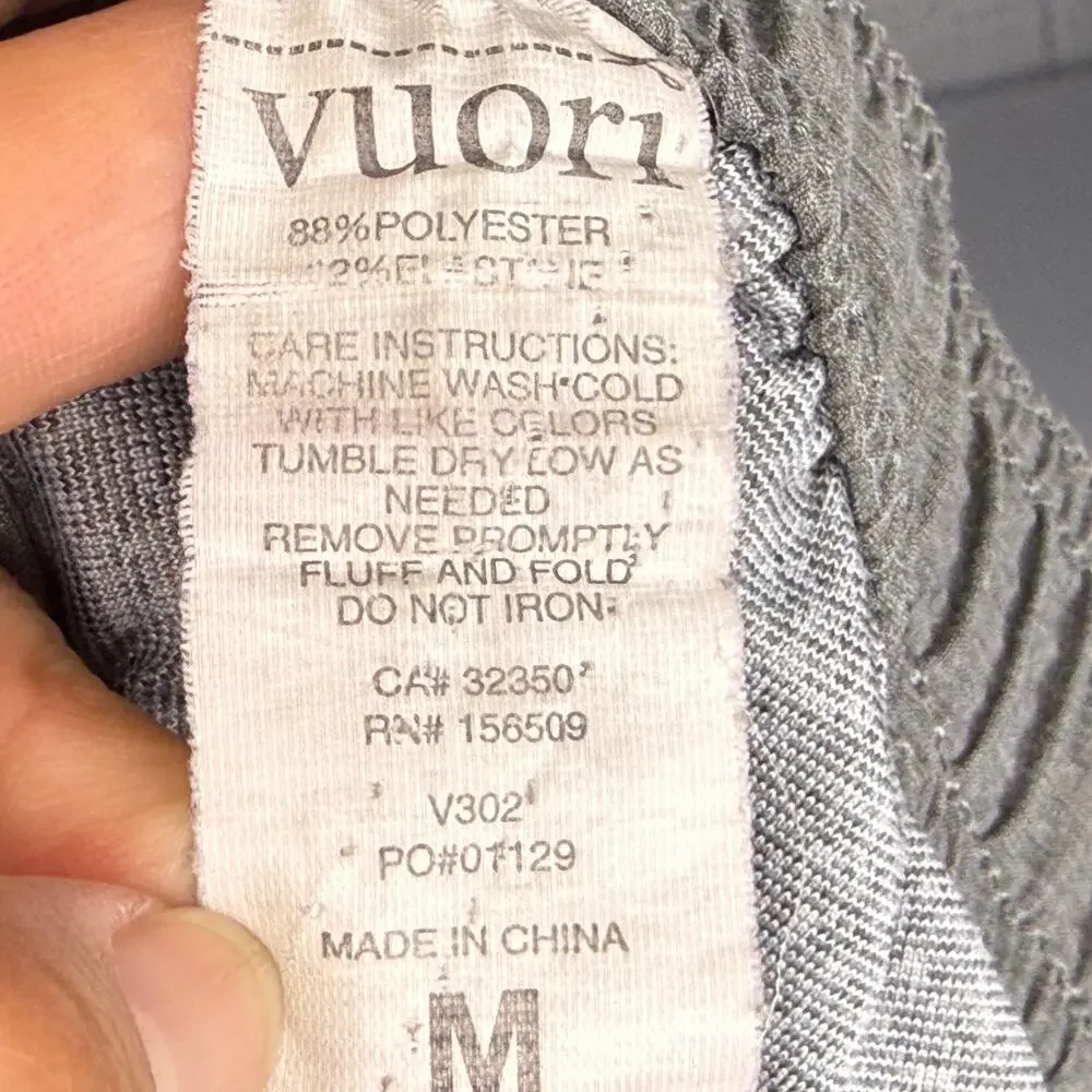 Vuori Men's Kore Shorts Medium Grey Striped Lined 7